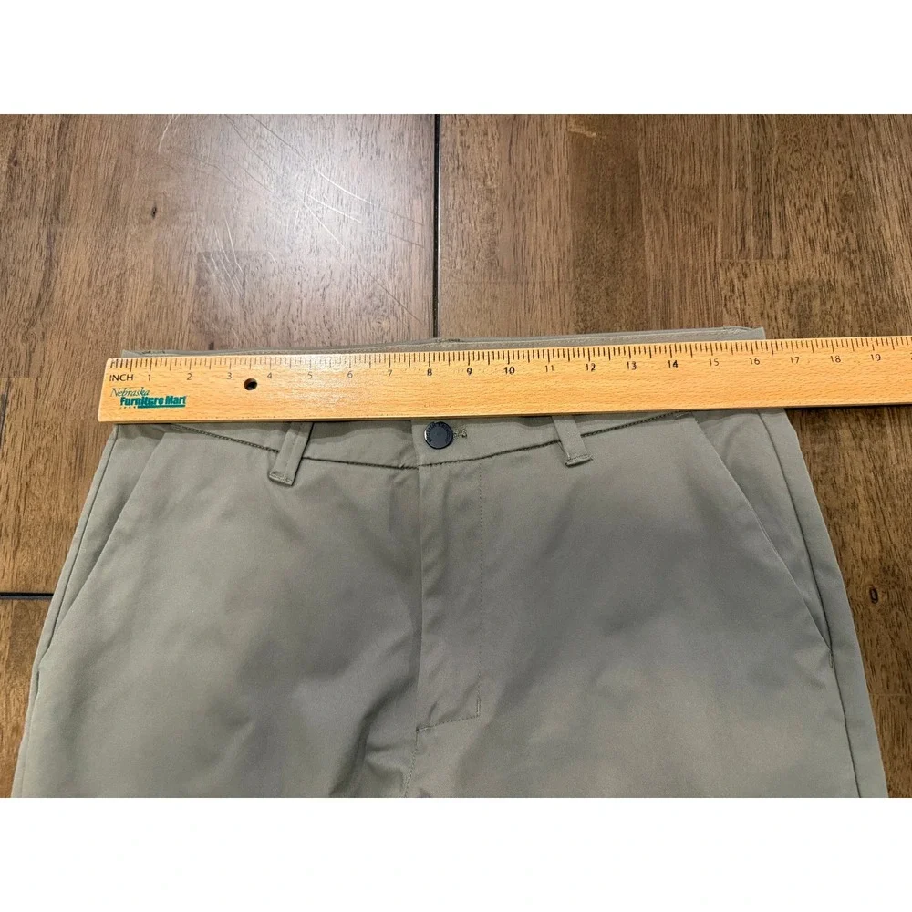 English Laundry Men Tech Pant 32x32 Olive Green Khaki Chino Performance Trousers